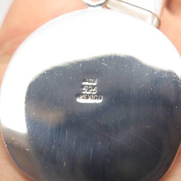 925 Sterling Silver Vintage Mexico Sand Dollar Pendant - Picture 6 of 6